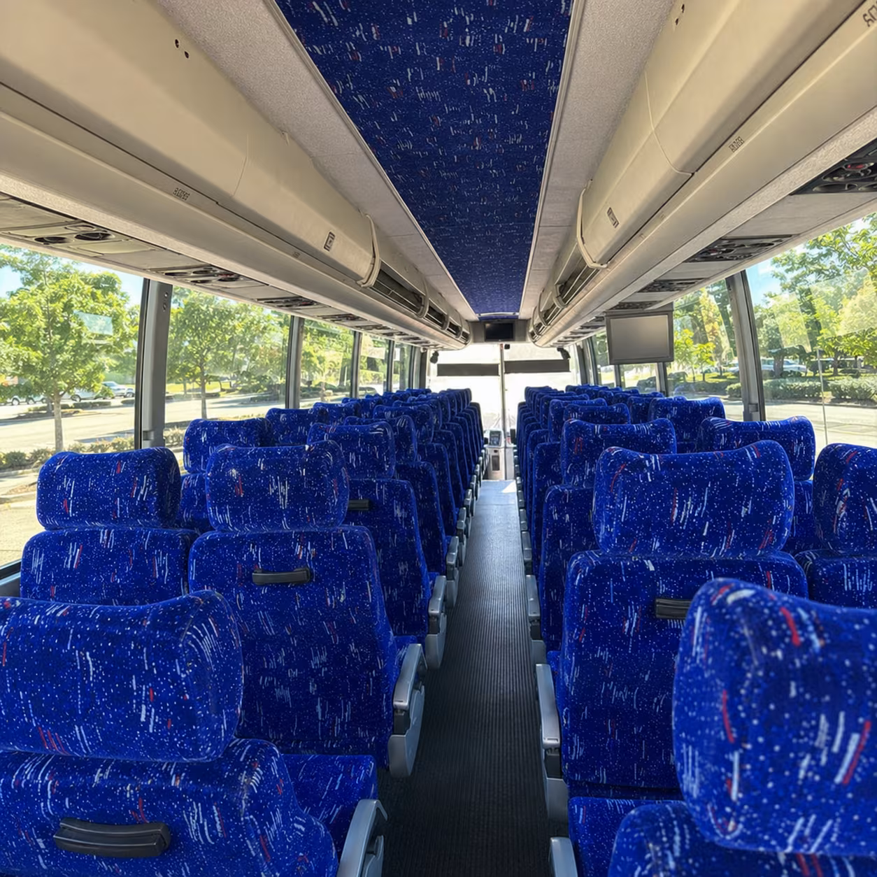 norfolk 56 passenger charter bus inside
